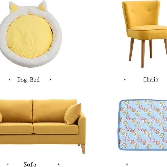 NACOCO Dog Cooling Mat Yellow Egg Washable Cooling Pad 38.5x 27.5 Easter NEW Cat - Picture 8 of 12